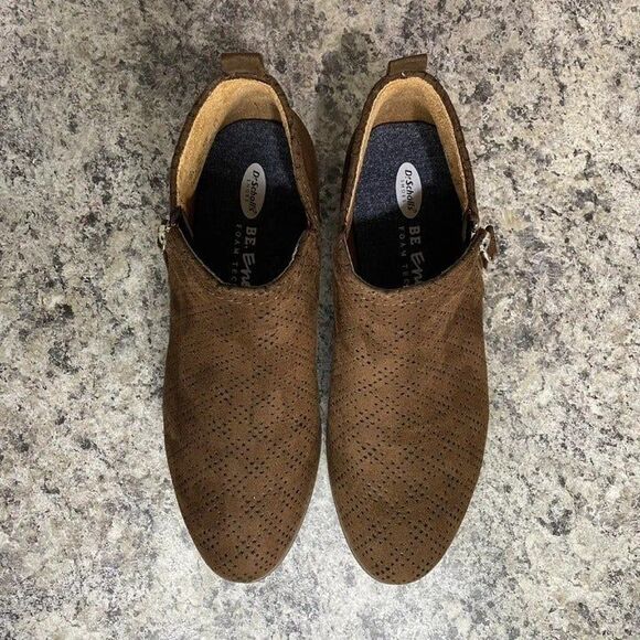 Dr. Scholl's Shoes Rate‎ Zip Perforated Casual Ankle Boots Booties low heel - Picture 3 of 9